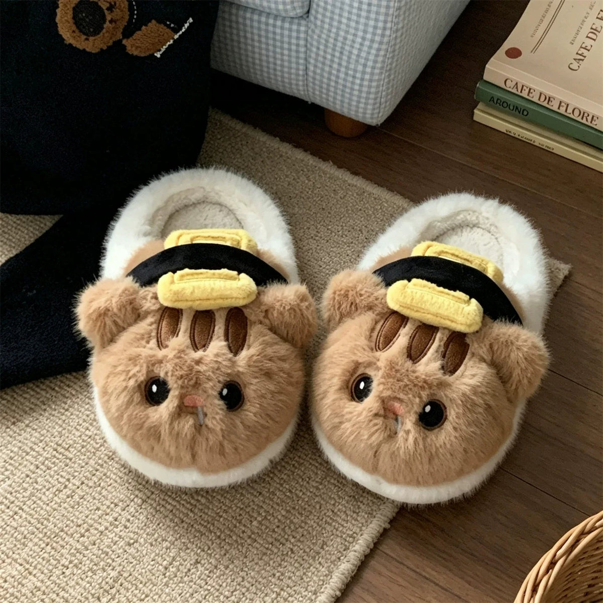 Sushi Cat Plush Indoor Slippers