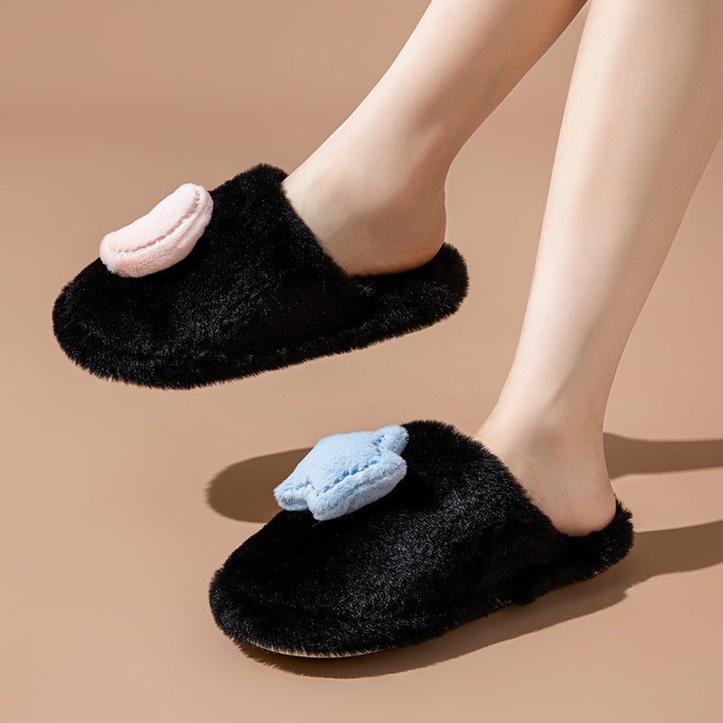 Moon Star Plush Home Slippers