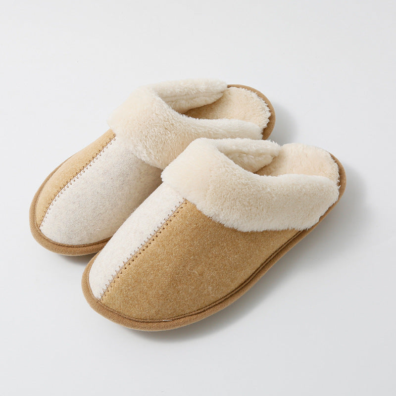 Cozy Stitch Detail Plush Slippers