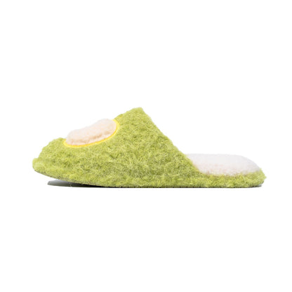 Fuzzy Apple Fruit Plush Slippers