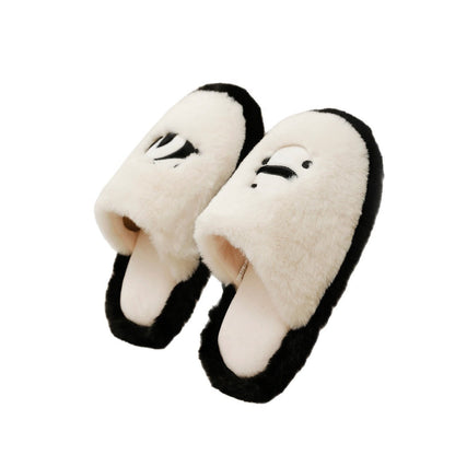Plush Panda Warm Slippers