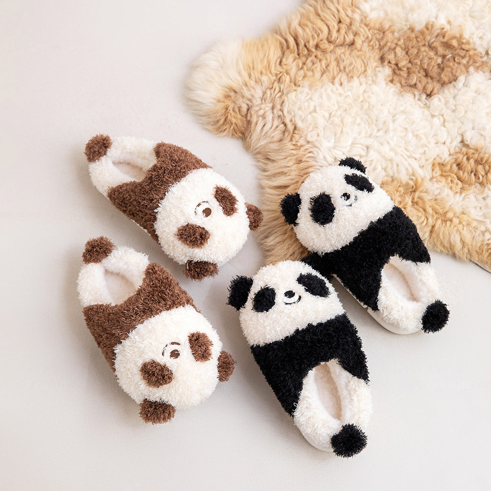 Cozy Panda Face Plush Slippers