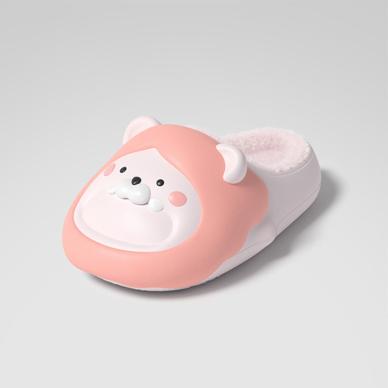 Fuzzy Lined 3D Animal Slippers