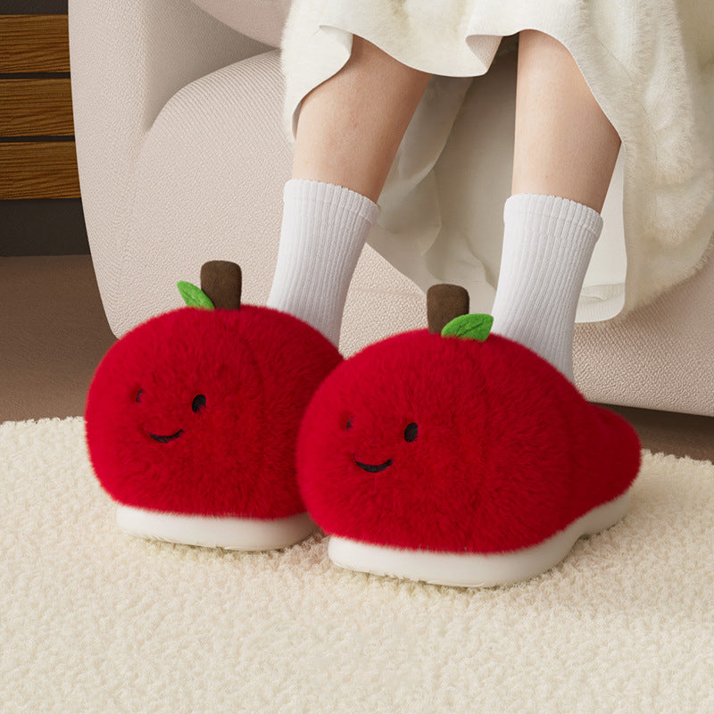 Apple Plush Stem Slippers