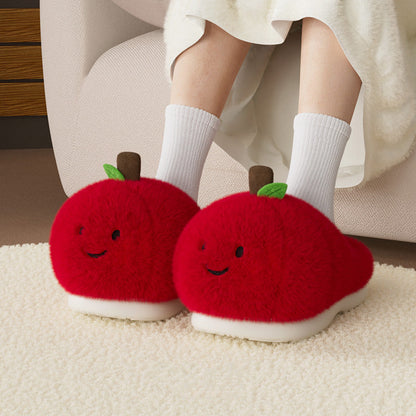 Apple Plush Stem Slippers