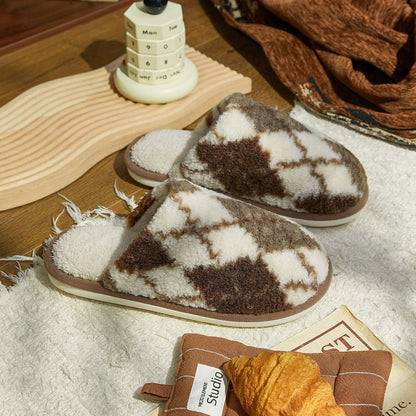 Argyle Cloud-Soft Mule Slippers