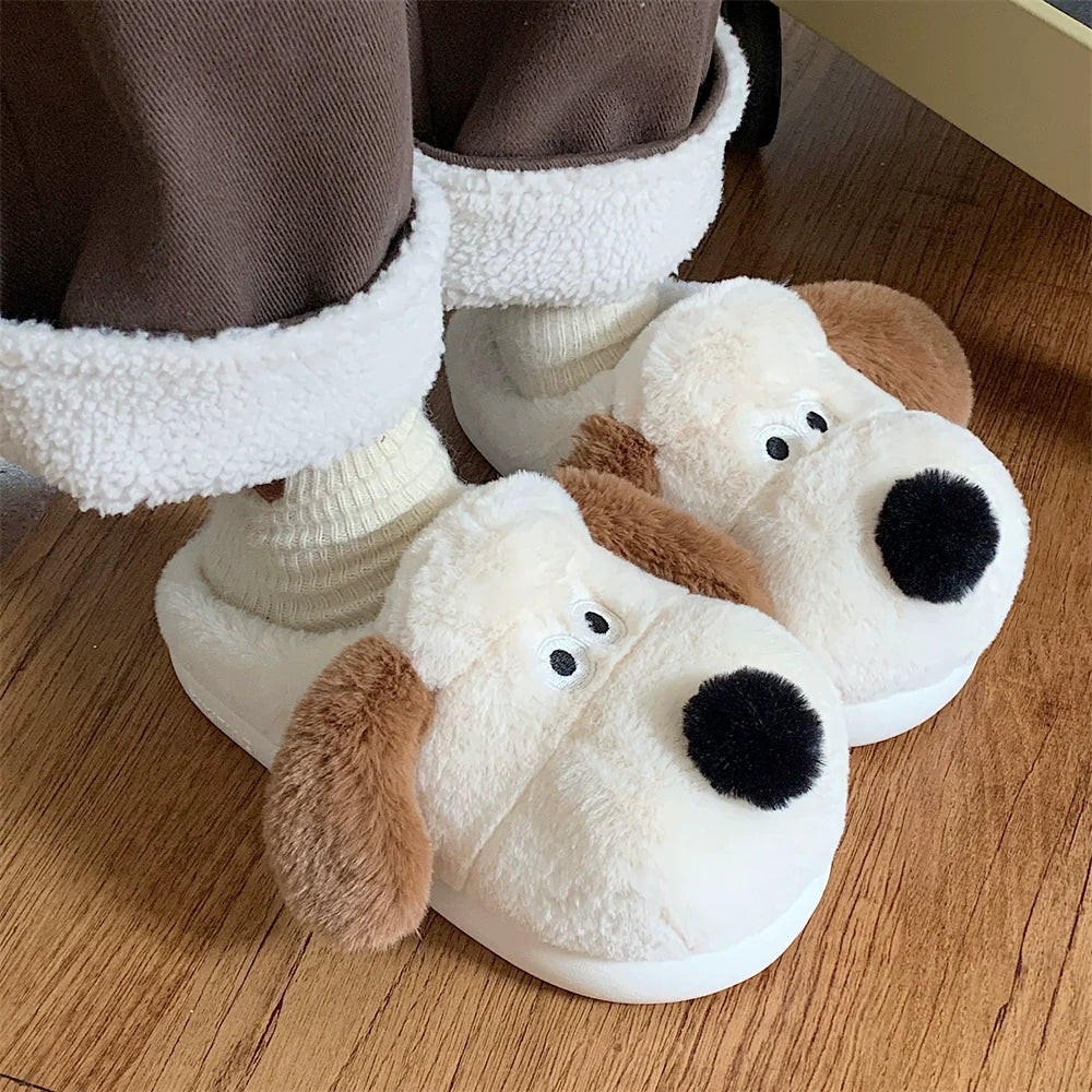 Puppy Snout Fuzzy House slippers