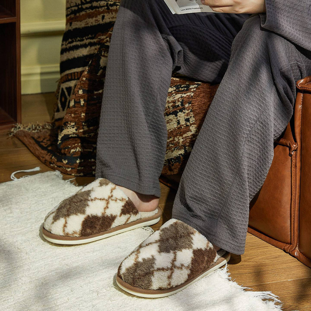 Argyle Cloud-Soft Mule Slippers
