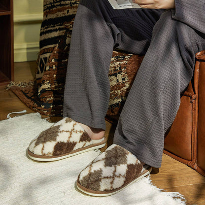 Argyle Cloud-Soft Mule Slippers
