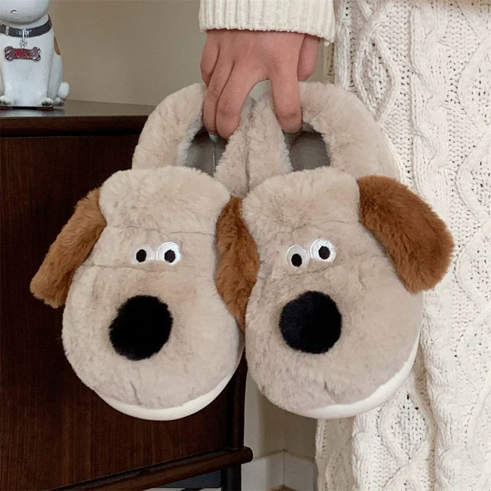 Puppy Snout Fuzzy House slippers