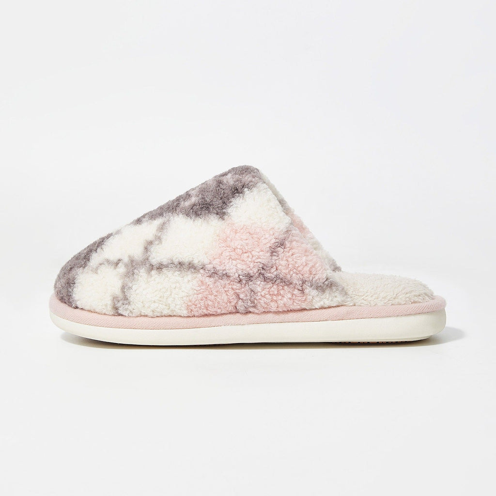 Argyle Cloud-Soft Mule Slippers
