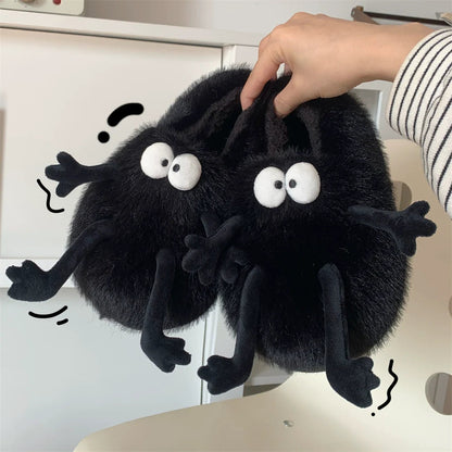 Googly Eyes Fuzzy Monster Slippers