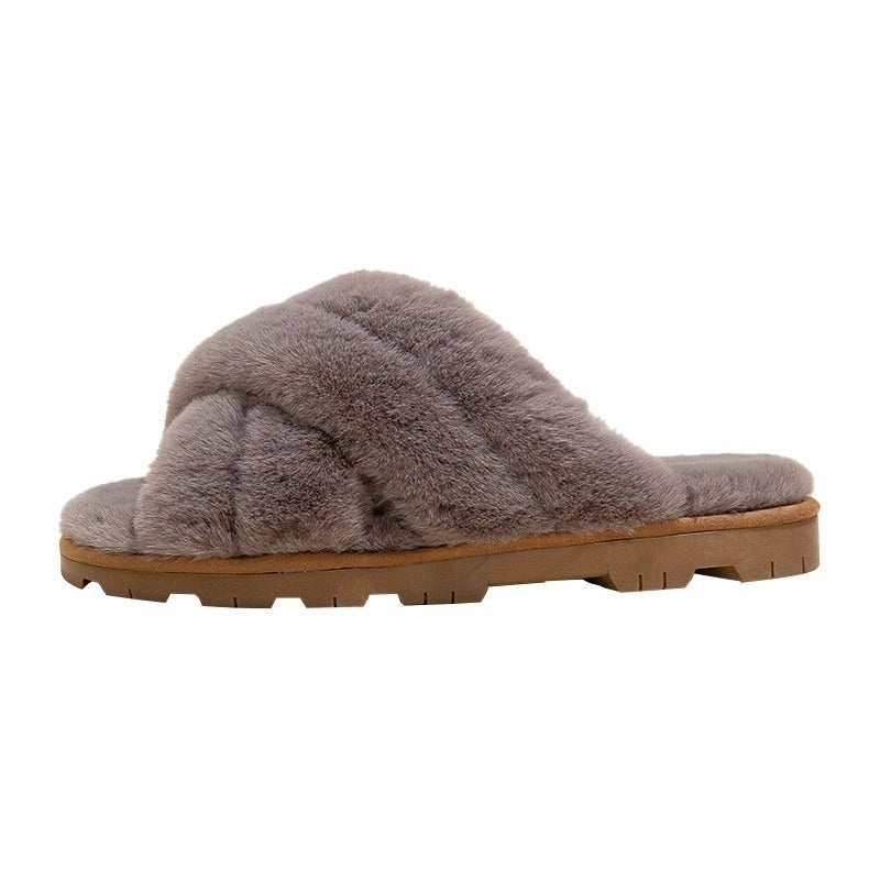 Crisscross Plush Cloud Slippers