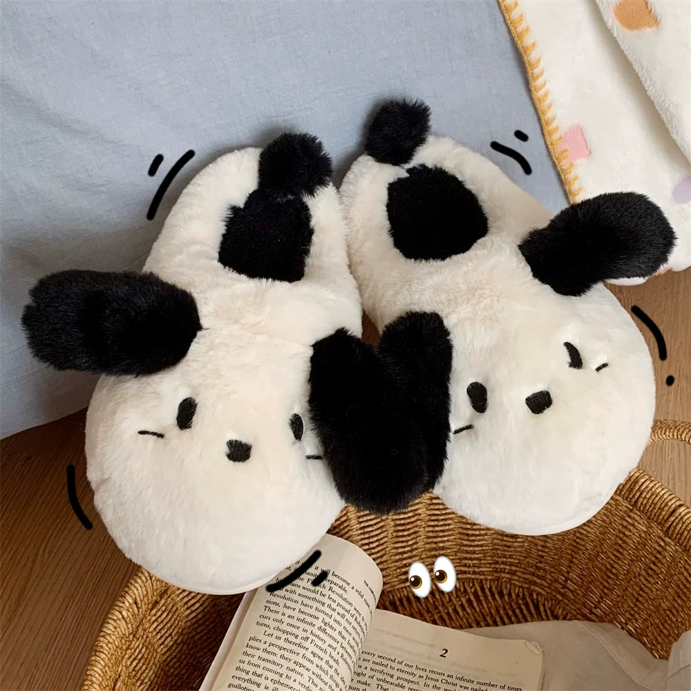 Puppy Ears Plush Indoor Slippers