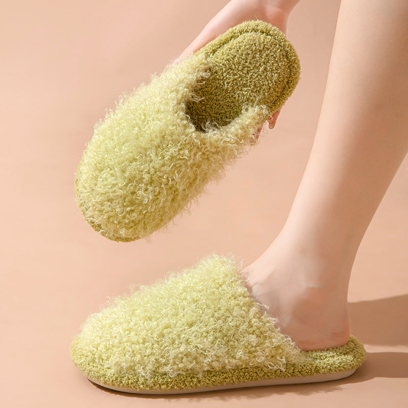 Teddy Curl Closed-Toe Slippers
