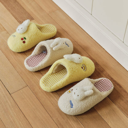 Plush Bunny Fuzzy House Slippers