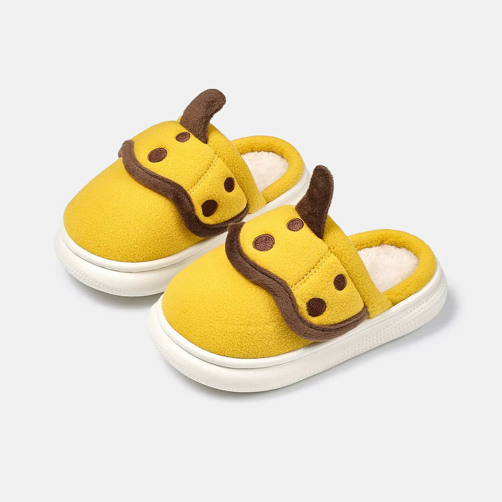 Playful Pumpkin Fleece Slippers