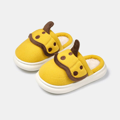 Playful Pumpkin Fleece Slippers