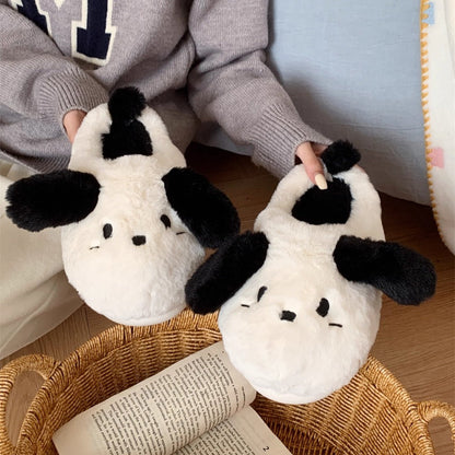 Puppy Ears Plush Indoor Slippers