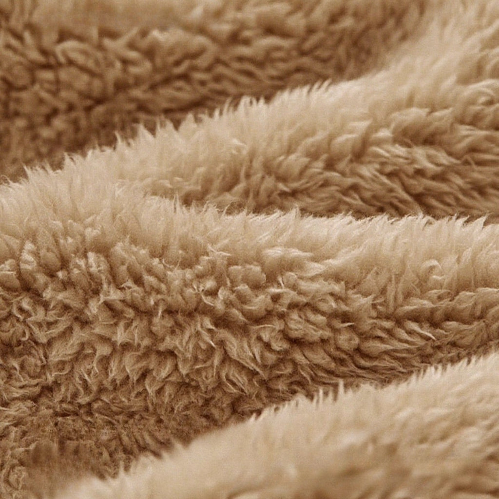 Fuzzy Teddy Fleece Platform Slippers