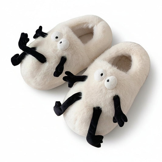 Googly Eyes Fuzzy Monster Slippers