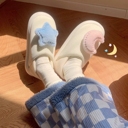 Star Moon Plush House slippers