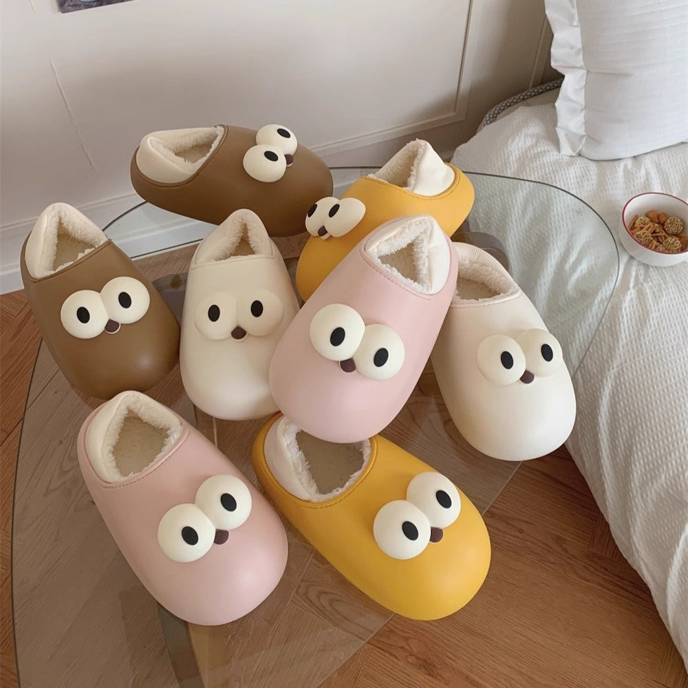 Big-Eye Puffer Waterproof Slippers