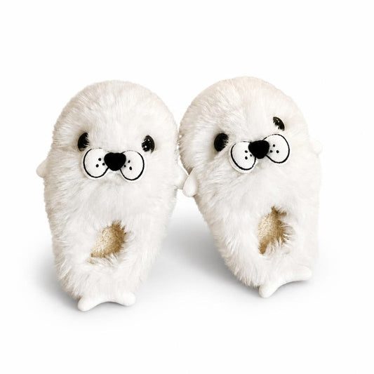 Plush Seal Winter House Slippers