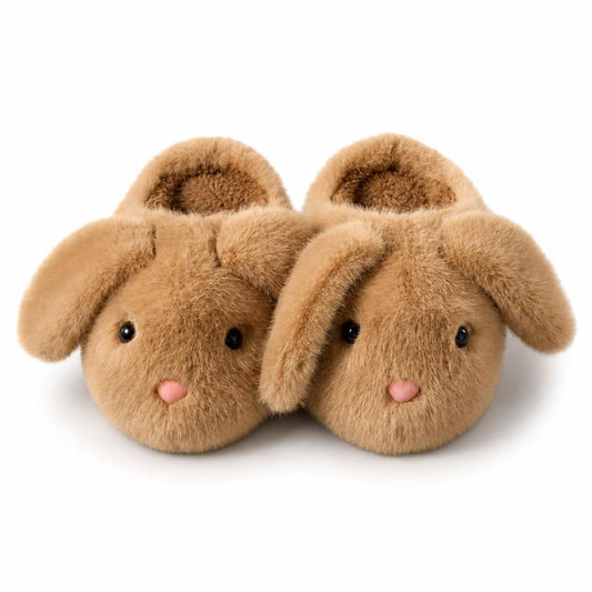 Floppy Bunny Ear Plush Slippers