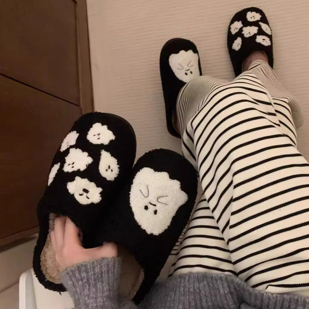 Mini Ghost Fuzzy Slippers