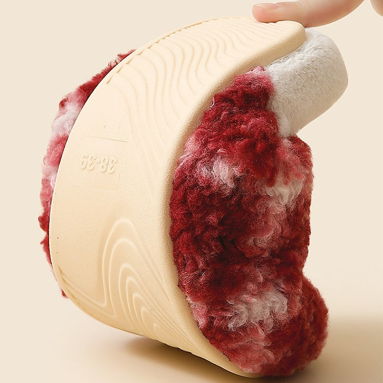 Chunky Check Sherpa Slippers