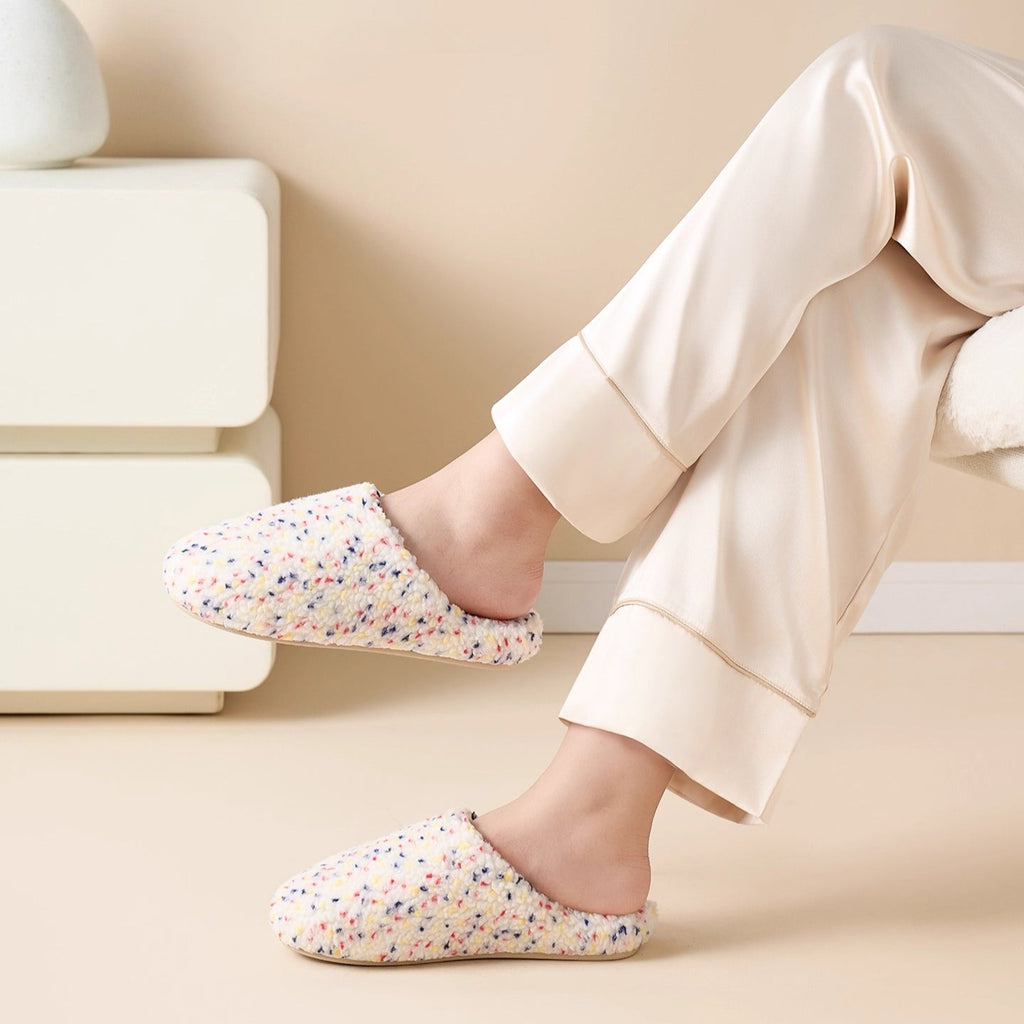 Confetti Boucle Fleece Warm Slippers