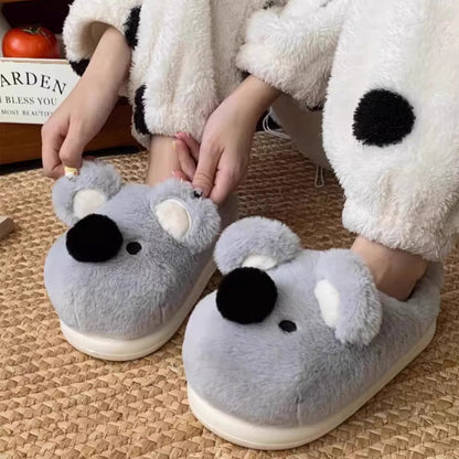 Koala Snout Plush Slippers