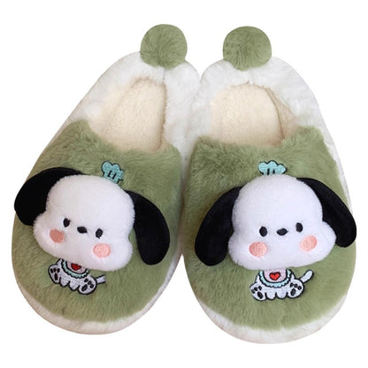 Puppy Ears Fuzzy Slippers