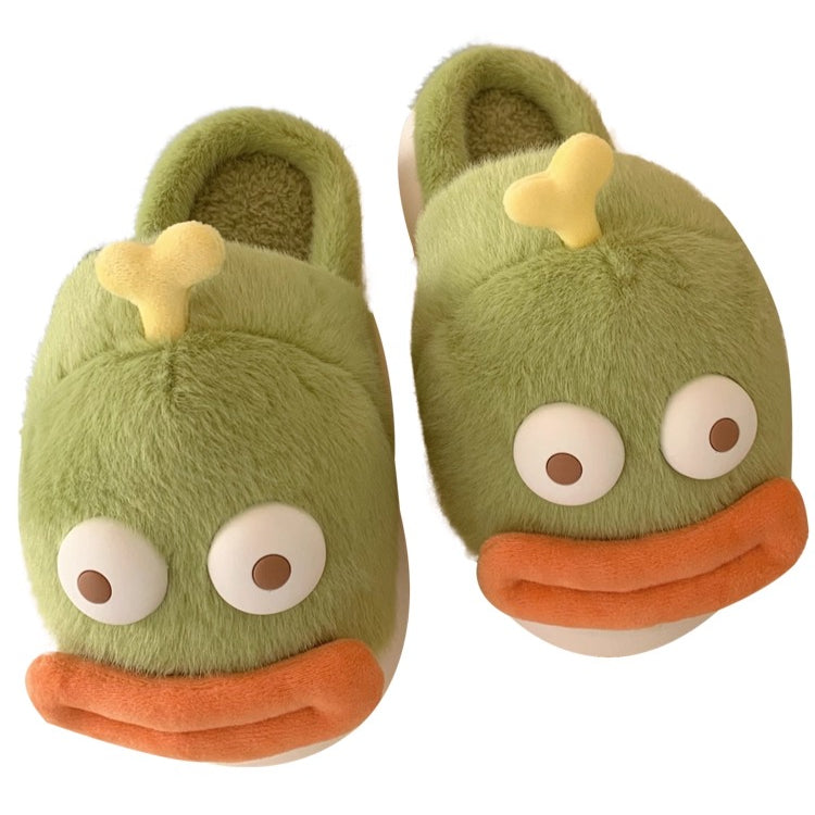 Goofy Big Eye Fish Plush Slippers
