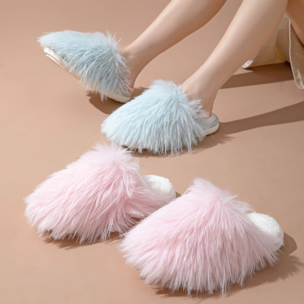 Shaggy Long-Fur Home Slippers