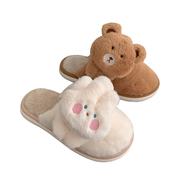 3D Plush Critter House Slippers