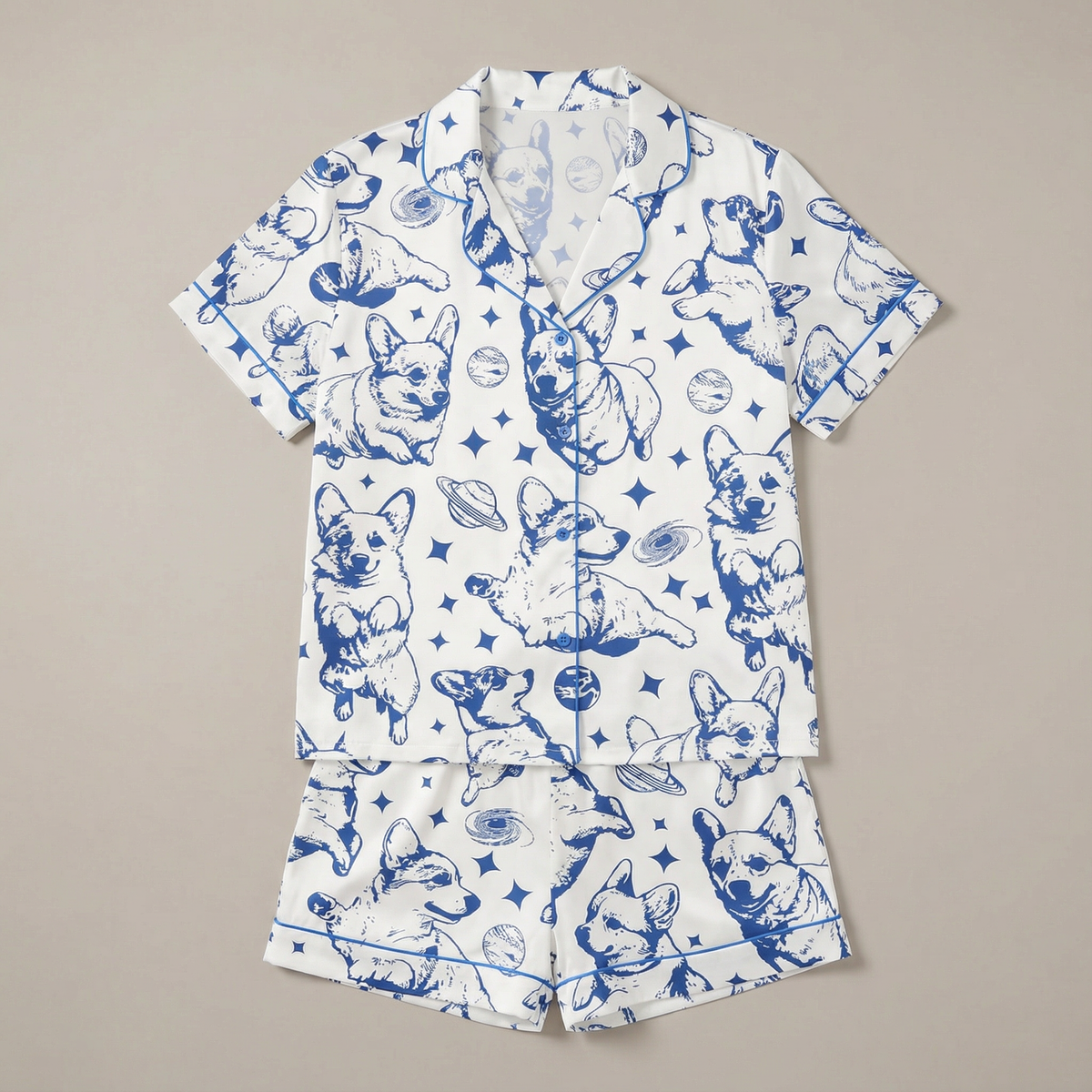 Outer Space Corgi Women's Pajama Set