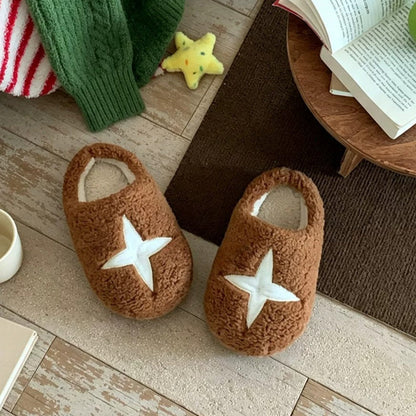 Shiitake Mushroom Plush House Slippers