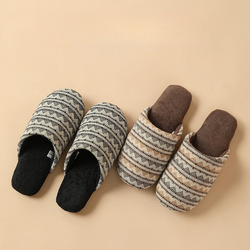 Zigzag Knit Indoor Slippers