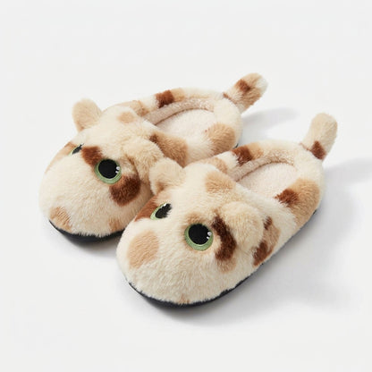 Plush Cat Tail House Slippers