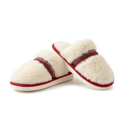 Cozy Sherpa Ethnic Band Slippers