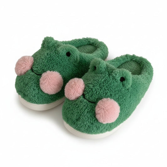 Froggy Pom-Pom Home Slippers