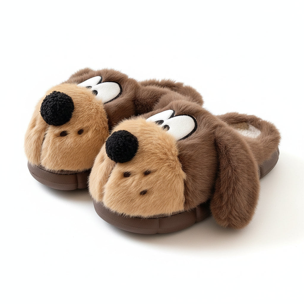 Floppy Ear Puppy Plush Slippers