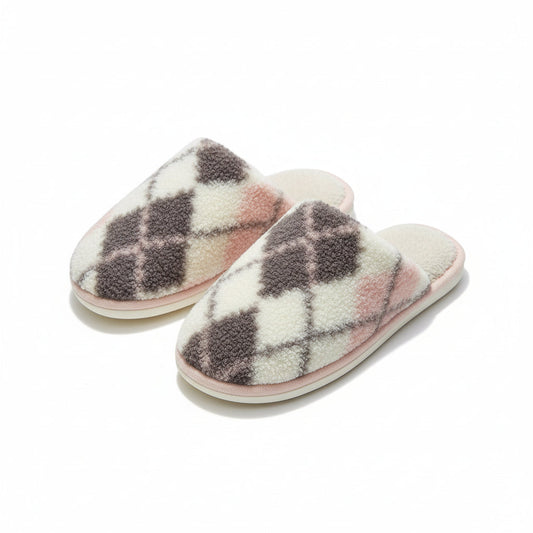 Argyle Cloud-Soft Mule Slippers