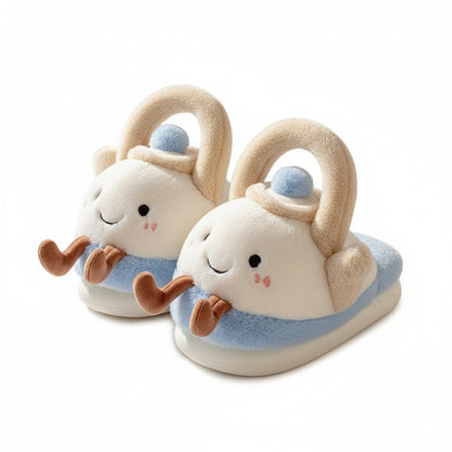 Teapot Handle Plush Slippers