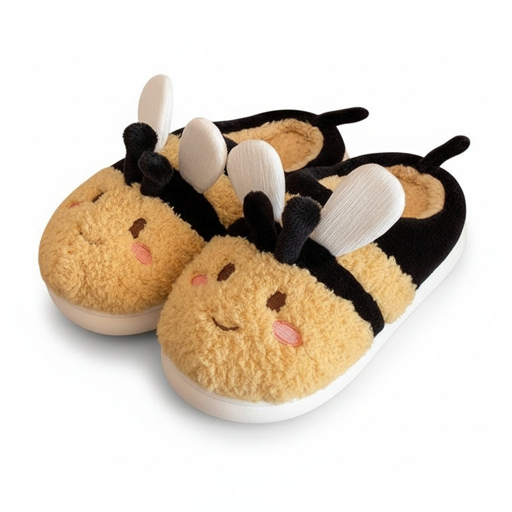 Bumble Bee Plush Home Slippers