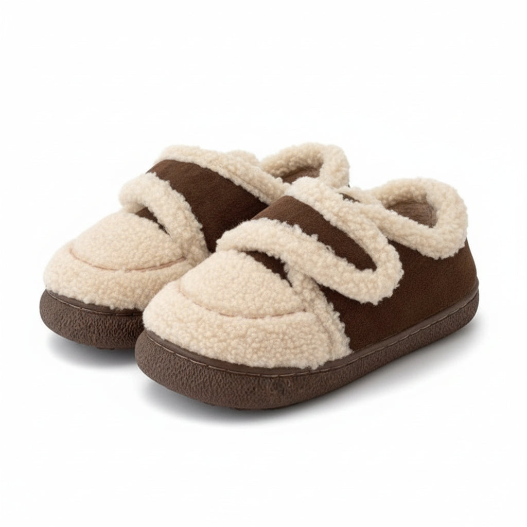 Double Velcro Sherpa Slippers