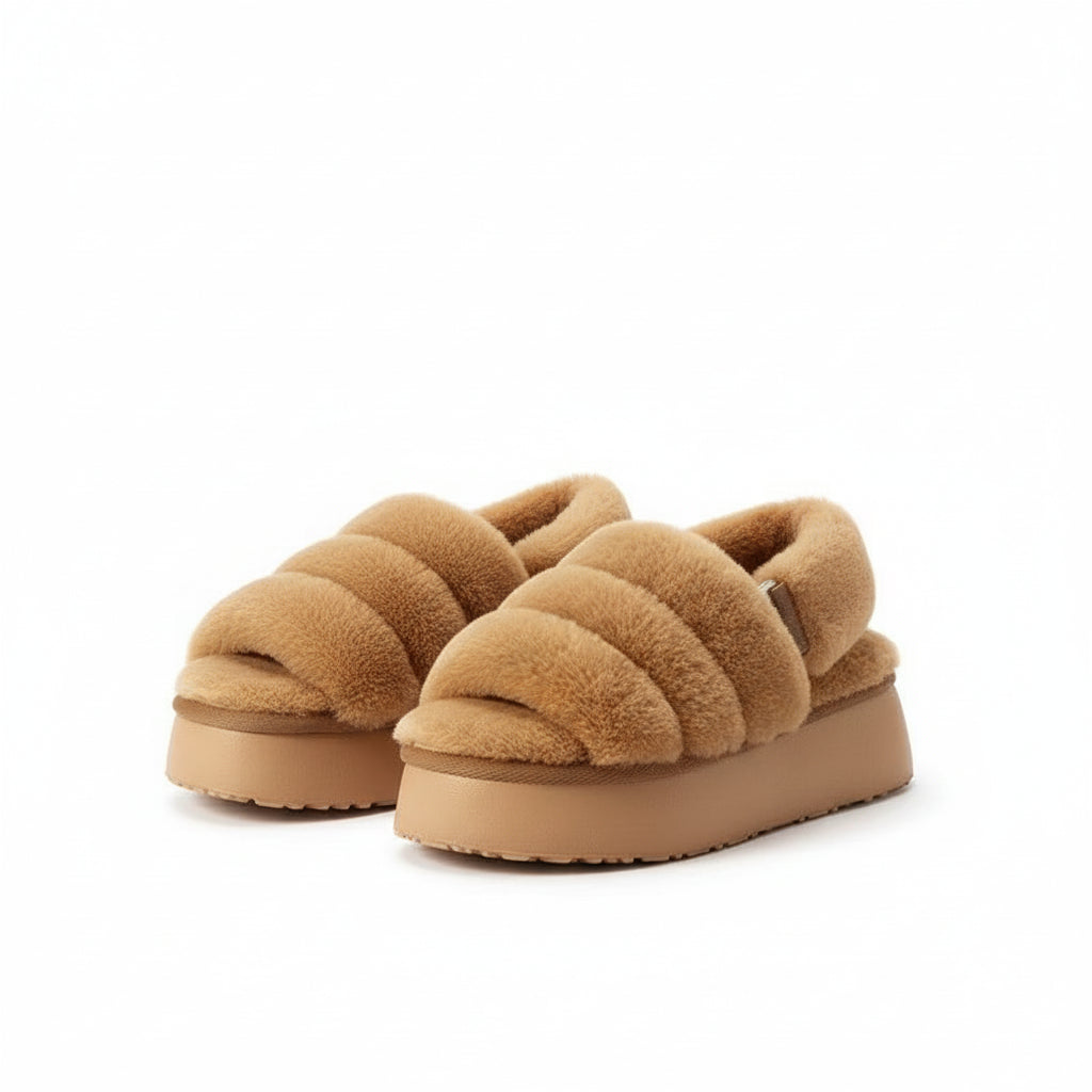 Chunky Puffy Cloud Slingback Slippers