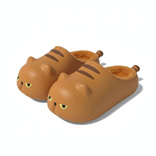 Grumpy Cat Face Lined Clogs